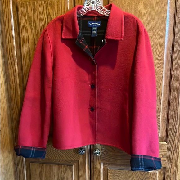 Charter Club Red Jacket - Picture 1 of 2